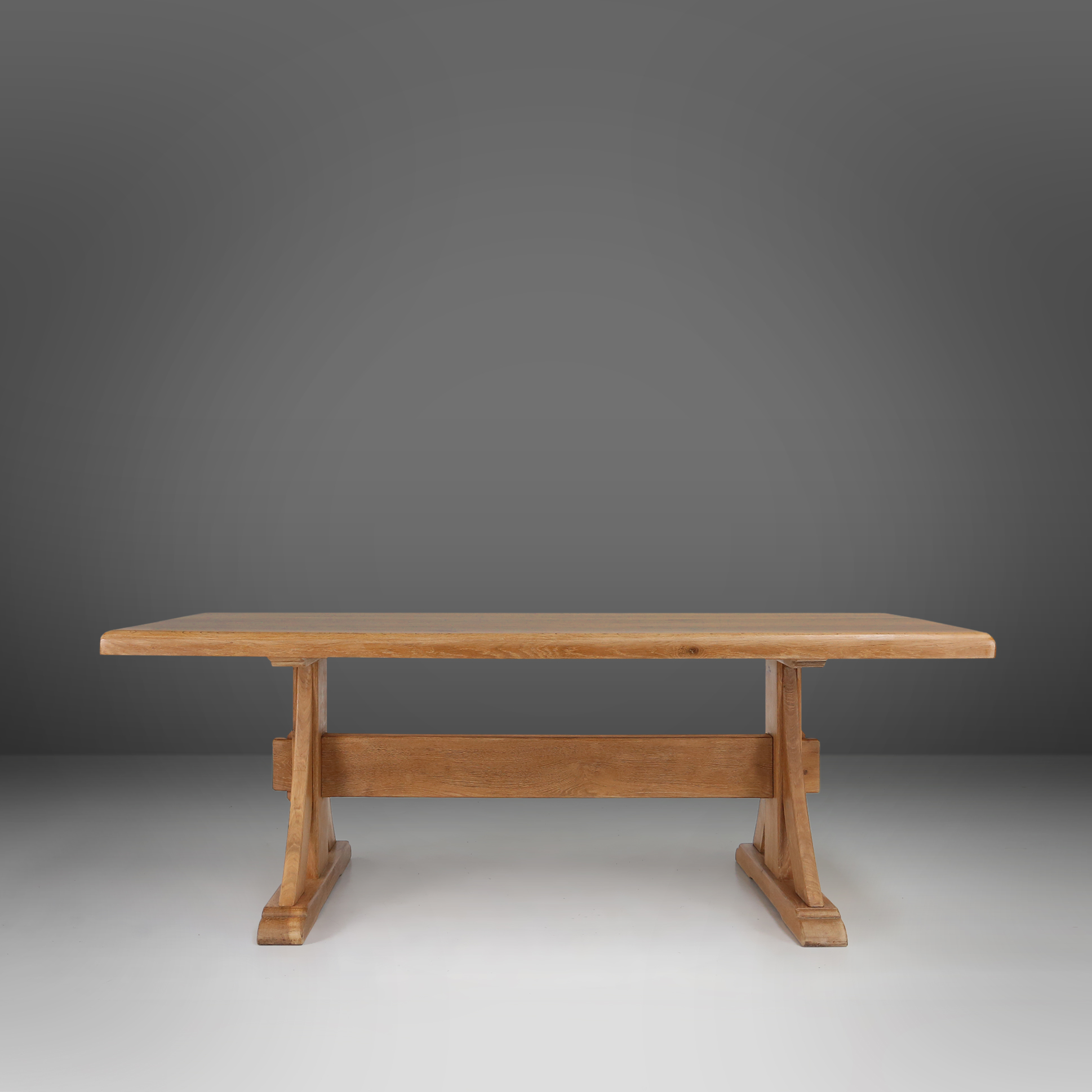Timeless Mid-century rustic oak table, France, 1950sthumbnail